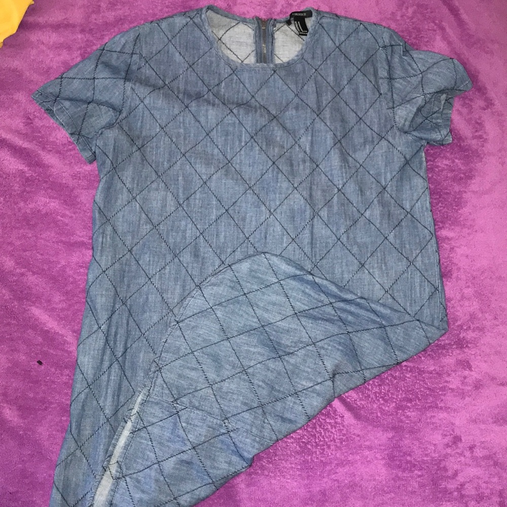 Denim Diamond Pattern Dress